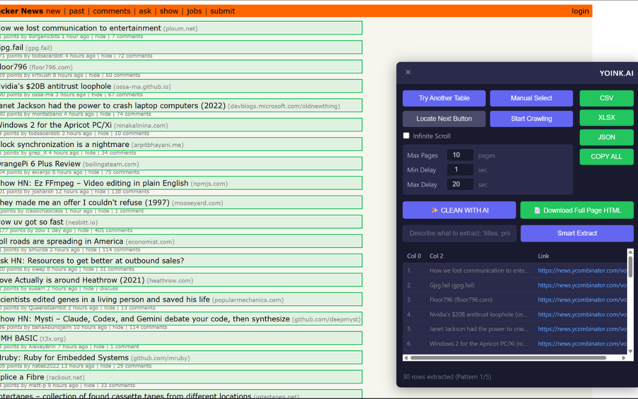 AI Web Scraper Chrome Extension
